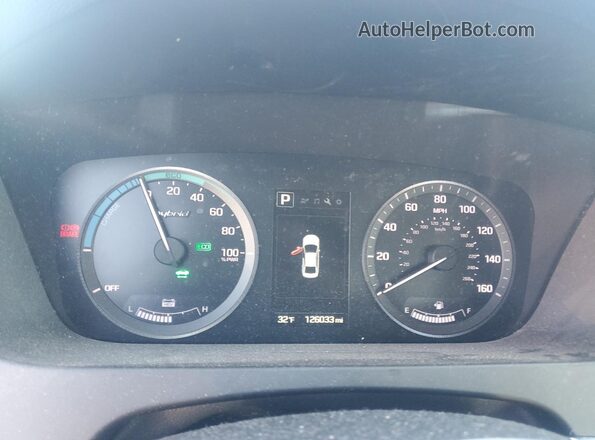 KMHE24L38HA067587 2017 HYUNDAI SONATA Черный Вид щитка приборов