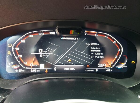 WBA13BK01NCH78575 2022 BMW M5 Black Instrument cluster view