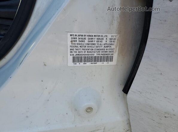 JHMGK5H5XHS019787 2017 HONDA FIT White Вид підкапотного простору