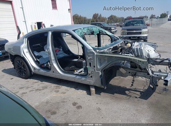 2C3CDXGJ0MH553651 2021 DODGE CHARGER Silver Rear interior view