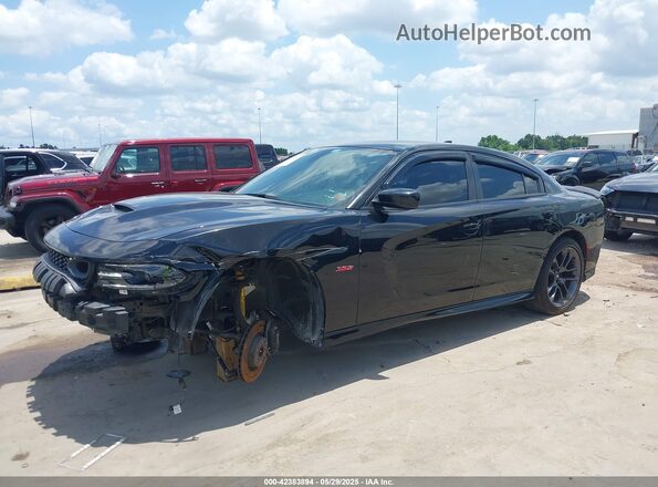 2C3CDXGJ2LH114580 2020 DODGE CHARGER Black Առջևի ձախ երեք քառորդ տեսարան
