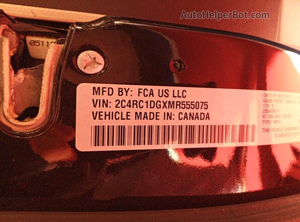 2C4RC1DGXMR555075 2021 CHRYSLER VOYAGER  
