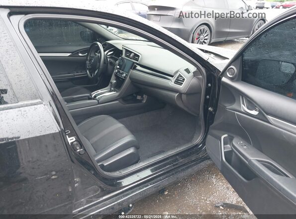 2HGFC2F83MH521744 2021 HONDA CIVIC Black წინა სალონის ხედი