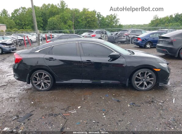2HGFC2F83MH521744 2021 HONDA CIVIC Black უკანა სალონის ხედი