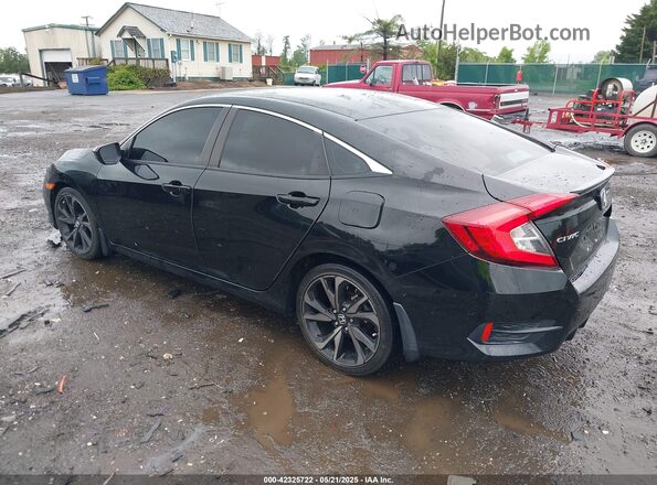 2HGFC2F83MH521744 2021 HONDA CIVIC Black უკანა მარცხენა
