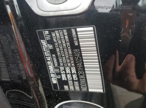 WDDXK8CB1HA025408 2017 MERCEDES-BENZ S Черный Вид наклейки с VIN-кодом