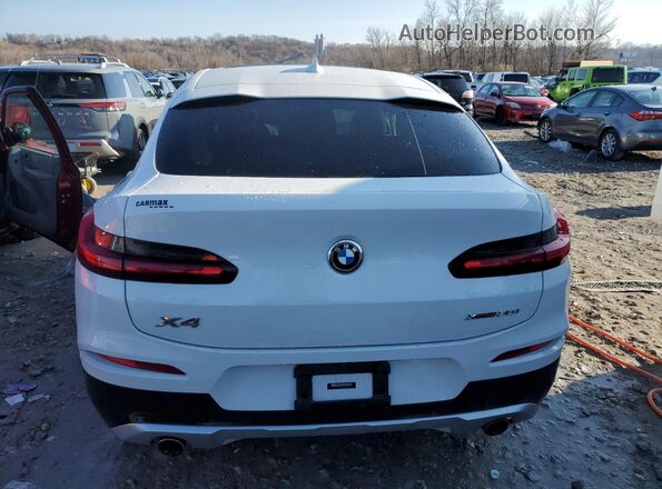 5UX2V1C08M9F44695 2021 BMW X4 White Widok z tyłu