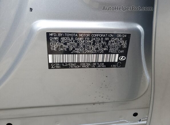 JTHBZ1E29R5037125 2024 LEXUS IS Silver 