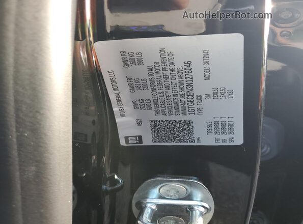 1GTG6CEN3N1276046 2022 GMC CANYON Black Вид підкапотного простору
