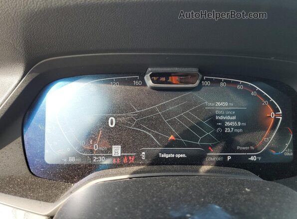 5UXCW2C02N9K79522 2022 BMW X7 White Instrument cluster view