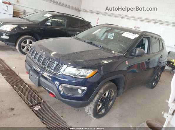 3C4NJDDBXJT174653 2018 JEEP COMPASS Dark Blue წინა მარცხენა ხედი სამი მეოთხედიდან