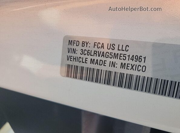 3C6LRVAG5ME514961 2021 RAM PROMASTER 1500  
