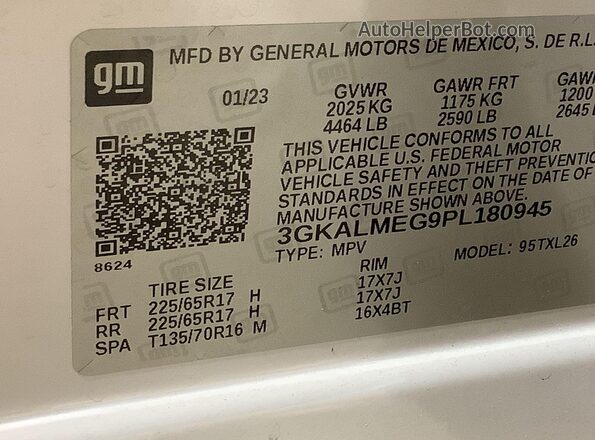 3GKALMEG9PL180945 2023 GMC TERRAIN  