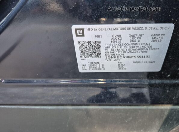 3GNKBDR40MS551101 2021 CHEVROLET BLAZER  