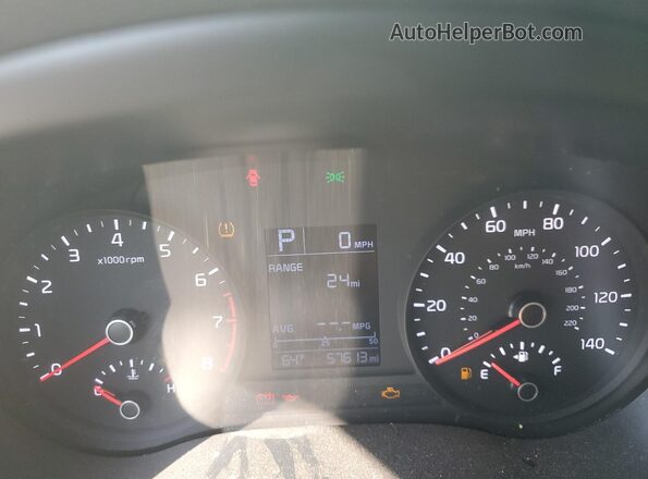 3KPA24AD8LE299398 2020 KIA RIO White Вид щитка приладів