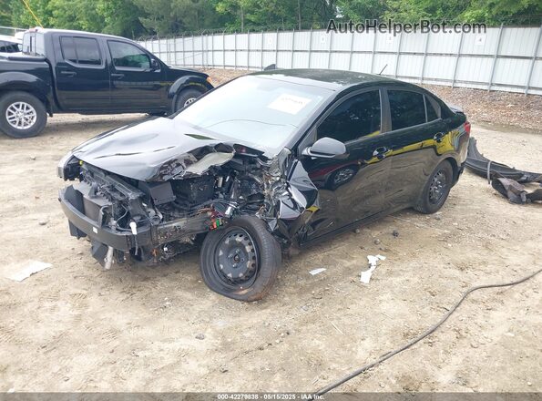 3KPA24AD9ME406458 2021 KIA RIO Black წინა მარცხენა ხედი სამი მეოთხედიდან