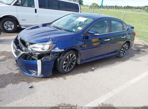 3N1AB7AP2KY328406 2019 NISSAN SENTRA Синий Передняя левая четверть