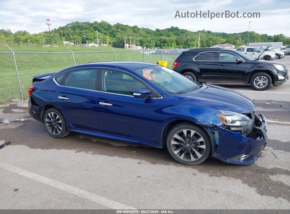 3N1AB7AP2KY328406 2019 NISSAN SENTRA Синий Вид задней части салона