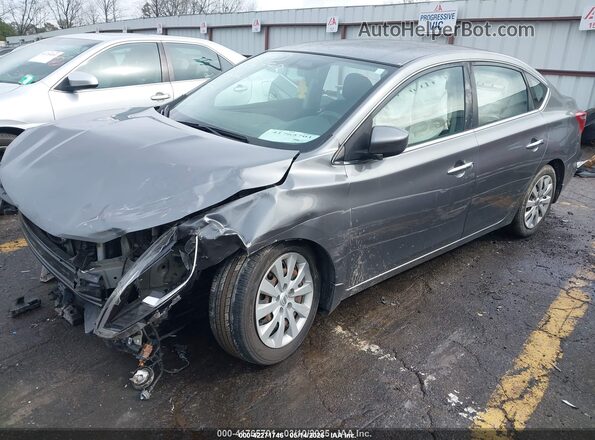 3N1AB7AP5KY224993 2019 NISSAN SENTRA Gray Առջևի ձախ երեք քառորդ տեսարան