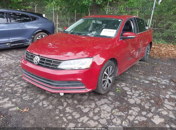 3VWDB7AJ6JM233551 2018 VOLKSWAGEN JETTA Red Առջևի ձախ երեք քառորդ տեսարան