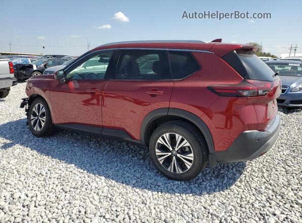 5N1AT3BB0MC724380 2021 NISSAN ROGUE Red Հետևի ձախ