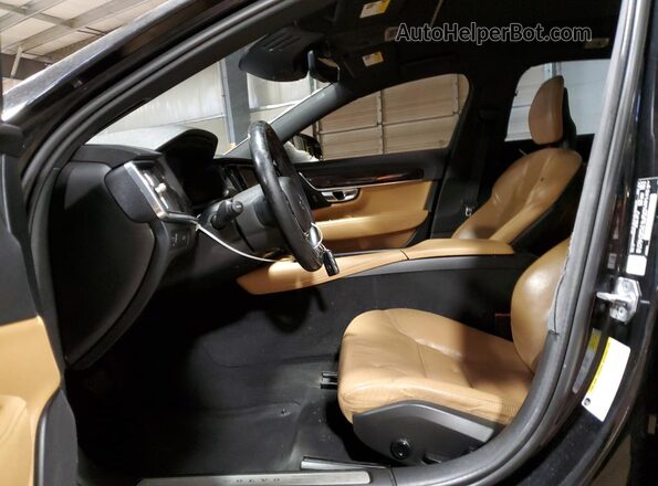 LVY992MKXJP006619 2018 VOLVO S90 Black Вид салону спереду