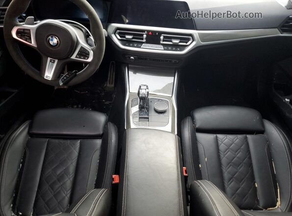 WBA5U9C07MFK40642 2021 BMW M3 Blue Առջևի վահանակի տեսք