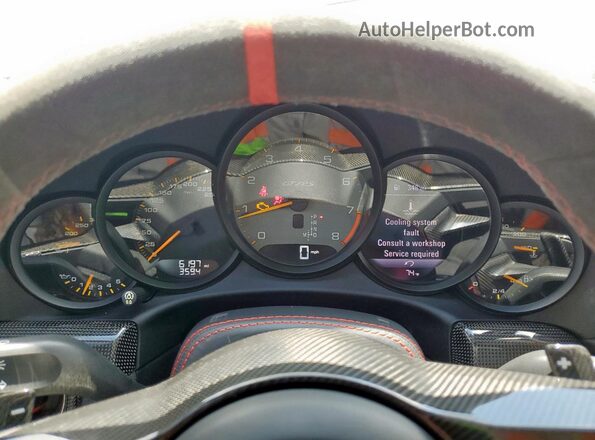 WP0AE2A90JS185090 2018 PORSCHE 911 Red Widok zestawu wskaźników