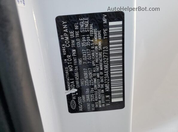 KM8J23A4XMU327713 2021 HYUNDAI TUCSON Белый Вид подкапотного пространства