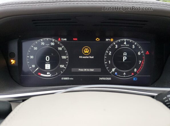 SALGS2RU6LA580713 2020 LAND ROVER RANGE Gray Widok zestawu wskaźników