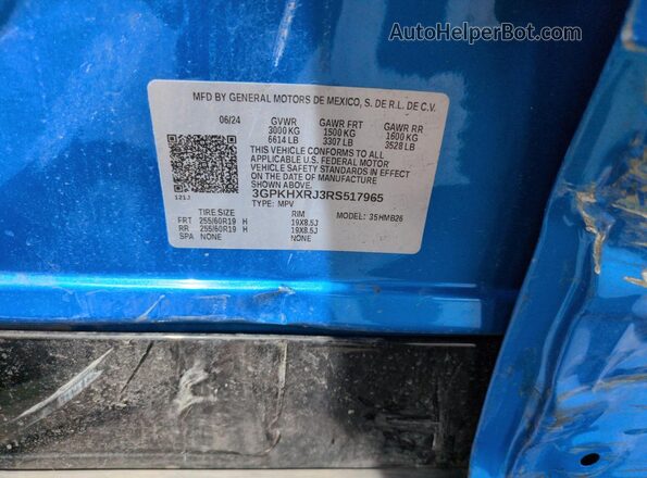 3GPKHXRJ3RS517965 2024 HONDA PROLOGUE Blue 