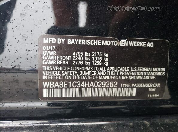 WBA8E1C34HA029262 2017 BMW OTHER Black 