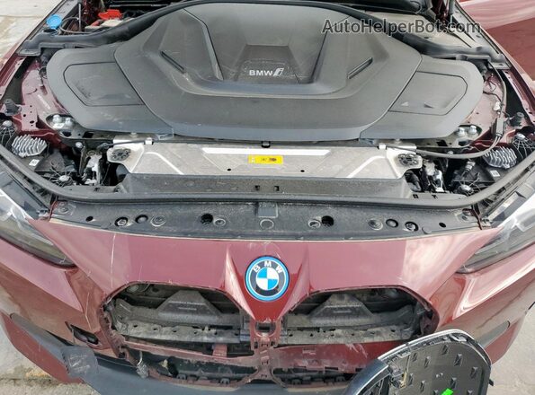 WBY43AW06RFR52113 2024 BMW I4 Maroon Շարժիչի բաժամունքի տեսք