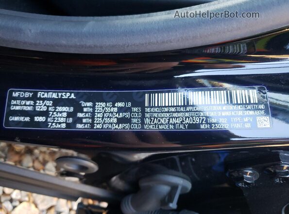 ZACNDFAN4P3A03972 2023 DODGE OTHER Black Սալոնի 360 աստիճան տեսք