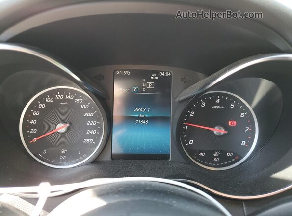 55SWF8EB2LU326114 2020 MERCEDES-BENZ C White Instrument cluster view