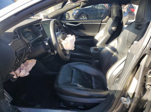 5YJSA1E1XGF129033 2016 TESLA MODEL Gray Вид салону спереду