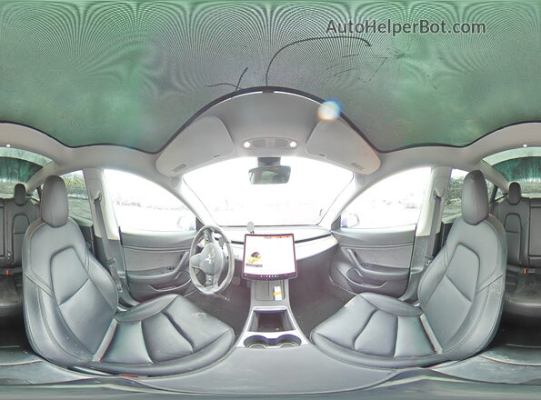 5YJ3E1EB0MF924251 2021 TESLA MODEL Two Tone Vista de la etiqueta del VIN