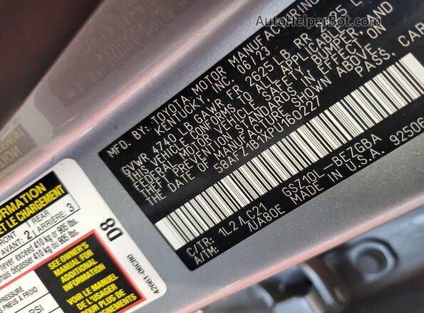 58AFZ1B1XPU160227 2023 LEXUS ES 350  