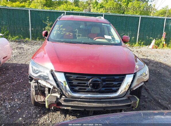 5N1DR2MM4HC691037 2017 NISSAN PATHFINDER Red Dashboard view