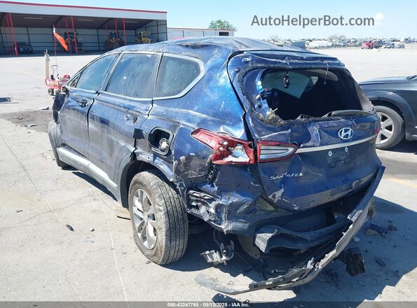 5NMS23AD0LH165119 2020 HYUNDAI SANTA FE Blue Հետևի ձախ