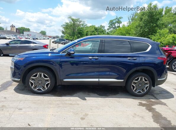 5NMS5DA10PH011874 2023 HYUNDAI SANTA FE HYBRID Blue Սալոնի 360 աստիճան տեսք