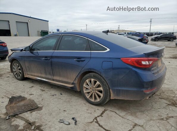 5NPE34AF7HH483511 2017 HYUNDAI SONATA Blue Задня ліва чверть