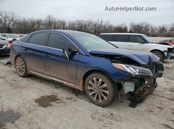 5NPE34AF7HH483511 2017 HYUNDAI SONATA Blue Передня права чверть
