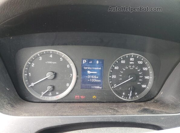 5NPE34AF7HH483511 2017 HYUNDAI SONATA Blue Вид щитка приладів