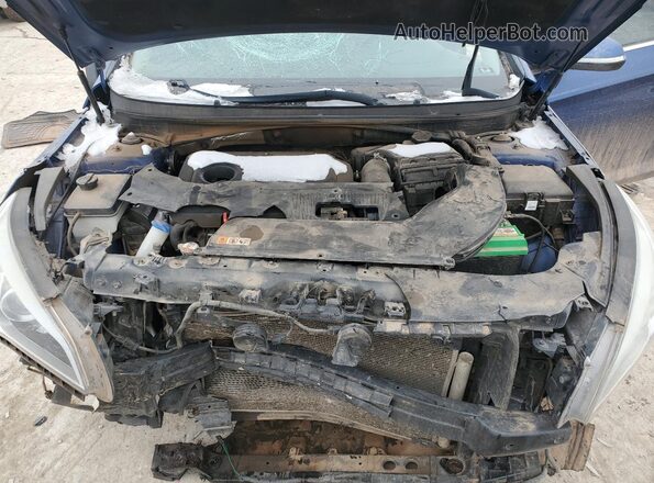5NPE34AF7HH483511 2017 HYUNDAI SONATA Blue Вид задньої частини салону
