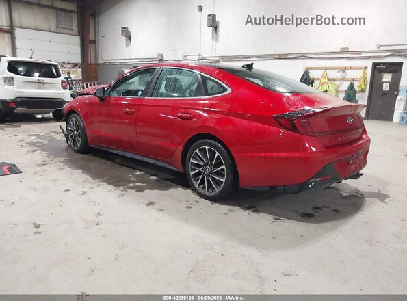 5NPEH4J27LH006214 2020 HYUNDAI SONATA Red Задня ліва чверть