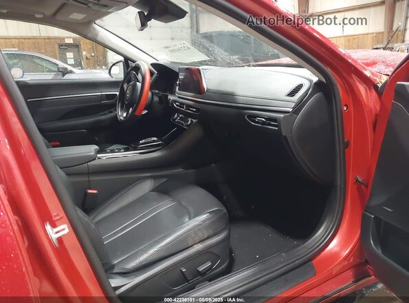 5NPEH4J27LH006214 2020 HYUNDAI SONATA Red Вид салону спереду