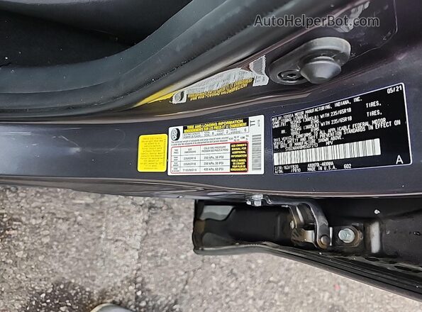 5TDZARAH8MS507213 2021 TOYOTA LE  VIN კოდის სტიკერის ხედი