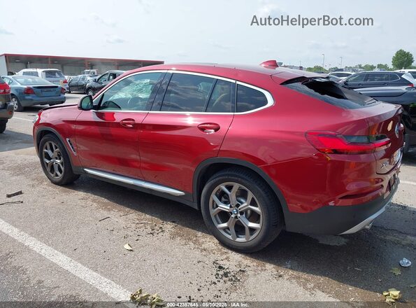5UX2V1C03L9D10432 2020 BMW X4 Burgundy Widok wnętrza 360 stopni