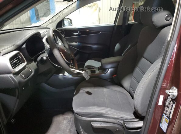 5XYPGDA57LG613372 2020 KIA SORENTO Maroon წინა სალონის ხედი